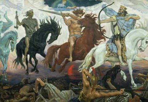 The Four Horsemen of the Apocalypse — Death, Famine, War, and Conquest — result from our everyday choices and are not preordained