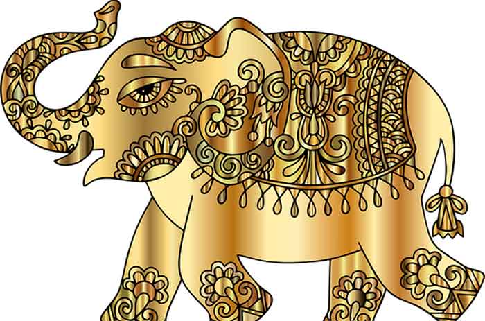 gold elephant