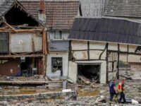 Destroyed houses are seen in Schuld, Germany, Thursday, July 15, 2021. (AP Photo/Michael Probst)