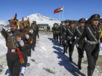 File image of Indian and Chinese soldiers jointly marching during the New Year 2019
