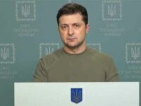 Ukraine president Zelensky gave a video address after midnight on February 25, 2022 disclosing a Russian offer of talks