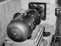 Mark-7 A-bomb readied for mounting at Kadena AFB, Okinawa