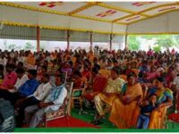Adivasi pesants of Telangana led by GPS Conduct Dharna for land rights  