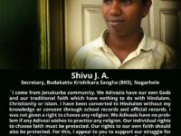 Protect the spiritual rights of Adivasis: Shivu J.A