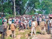 People’s protest against land acquisition for expansion of limestone mining of OCL India