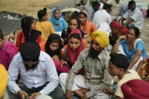 Dalit Sikhs gather for a protest in New Delhi. AP Photo/ R S Iyer