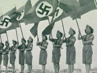 As "Honorary Aryans" the Japanese had the 'privilege' of carrying the Nazi Banner