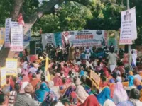 Massive Workers Protest at Jantar Mantar against anti-people policies of Modi government