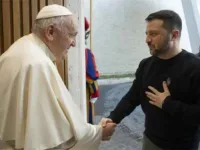 President Zelenskyy meets Pope Francis at the Vatican on May 13, 2023. Photo credit: EFE