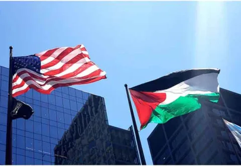 Raising the Palestinian flag in Daley Plaza Center, Chicago: A powerful symbolic gesture