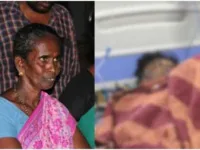 Mother in a hospital where a dalit boy aged 17 was admitted as he was attacked on August 9, by his schoolmates, as part of casteist harassment, in Tamilnadu.(photo courtesy, thenewsminute.com)