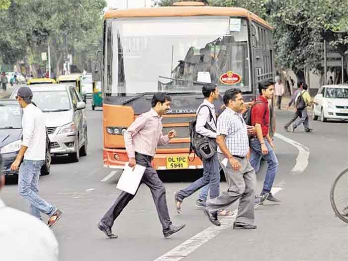 pedestrians delhi