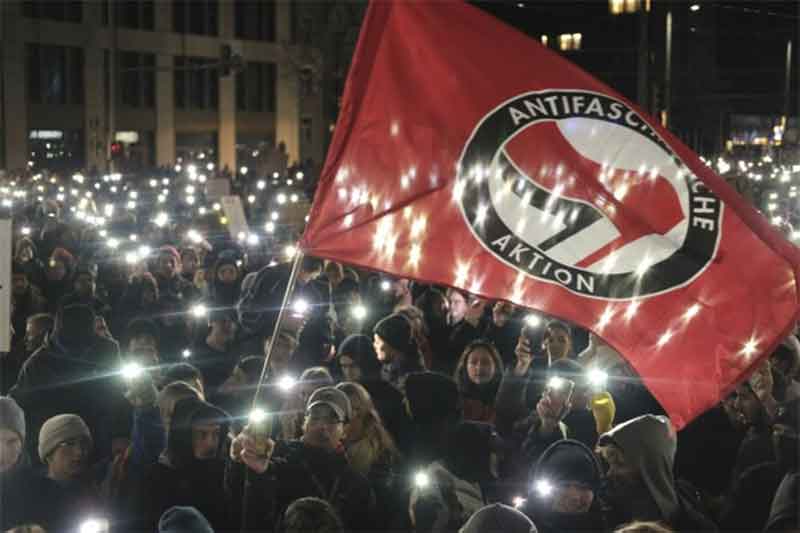 antifascist protest germany