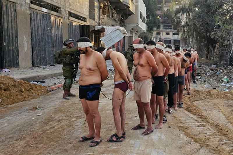 Gaza Prisoners Detainees Blind Folded