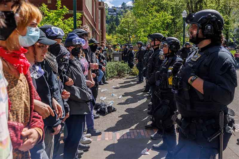 student protest usa gaza columbia police action