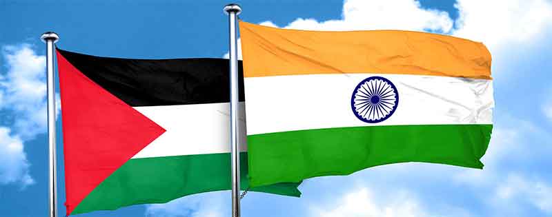 India Palestine Flag