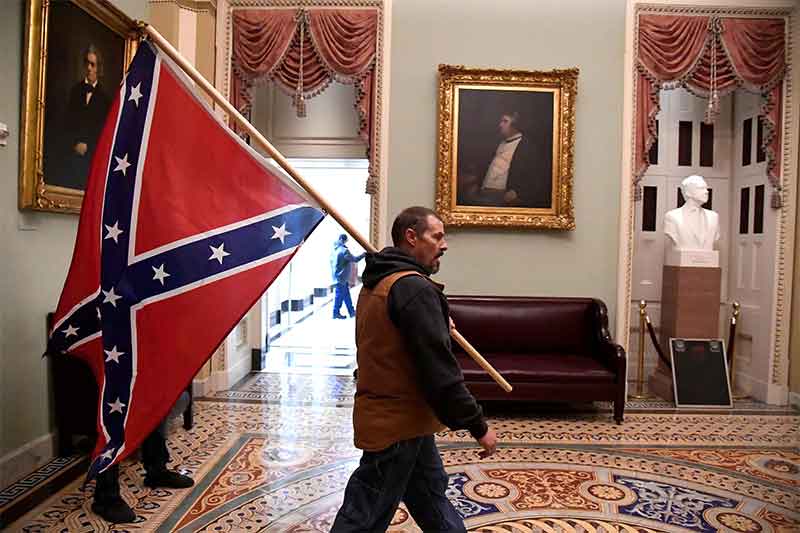 capitol confederate flag Trump